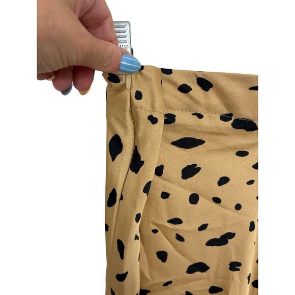Matik On Stage Bias Cut Midi Skirt Leopard Business Casual Network Event S Retro - Picture 4 of 6